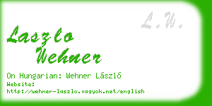 laszlo wehner business card